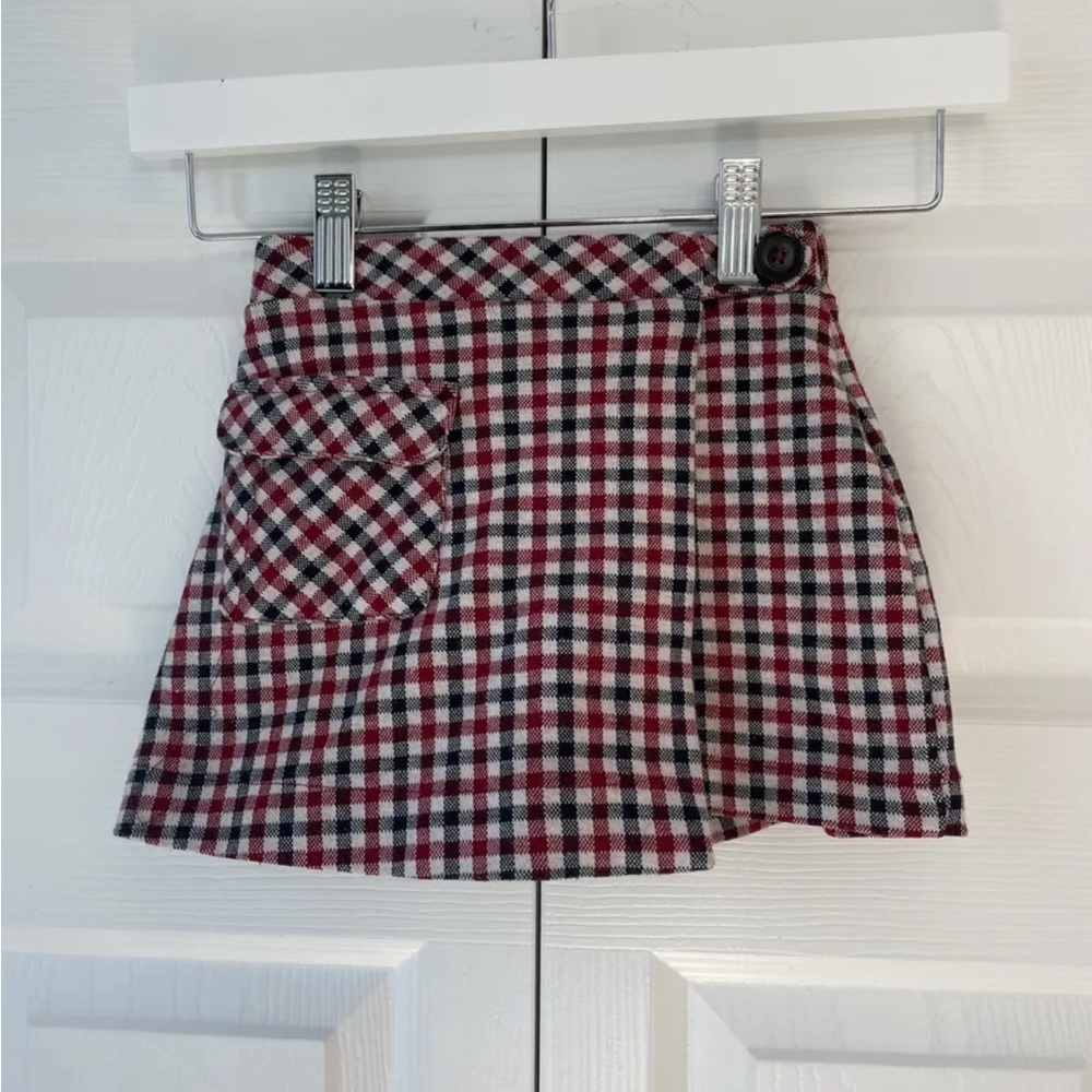 ZARA Girls Sz 6 Plaid Skort Kids Fashion Skirt Back To School Deals Sale Bargain